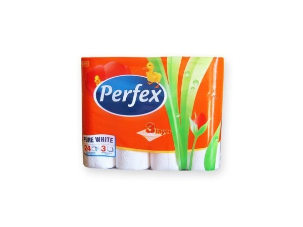 Perfex wc papír, 10 tekercs, 3 réteg,  200 lap  Baby Powder