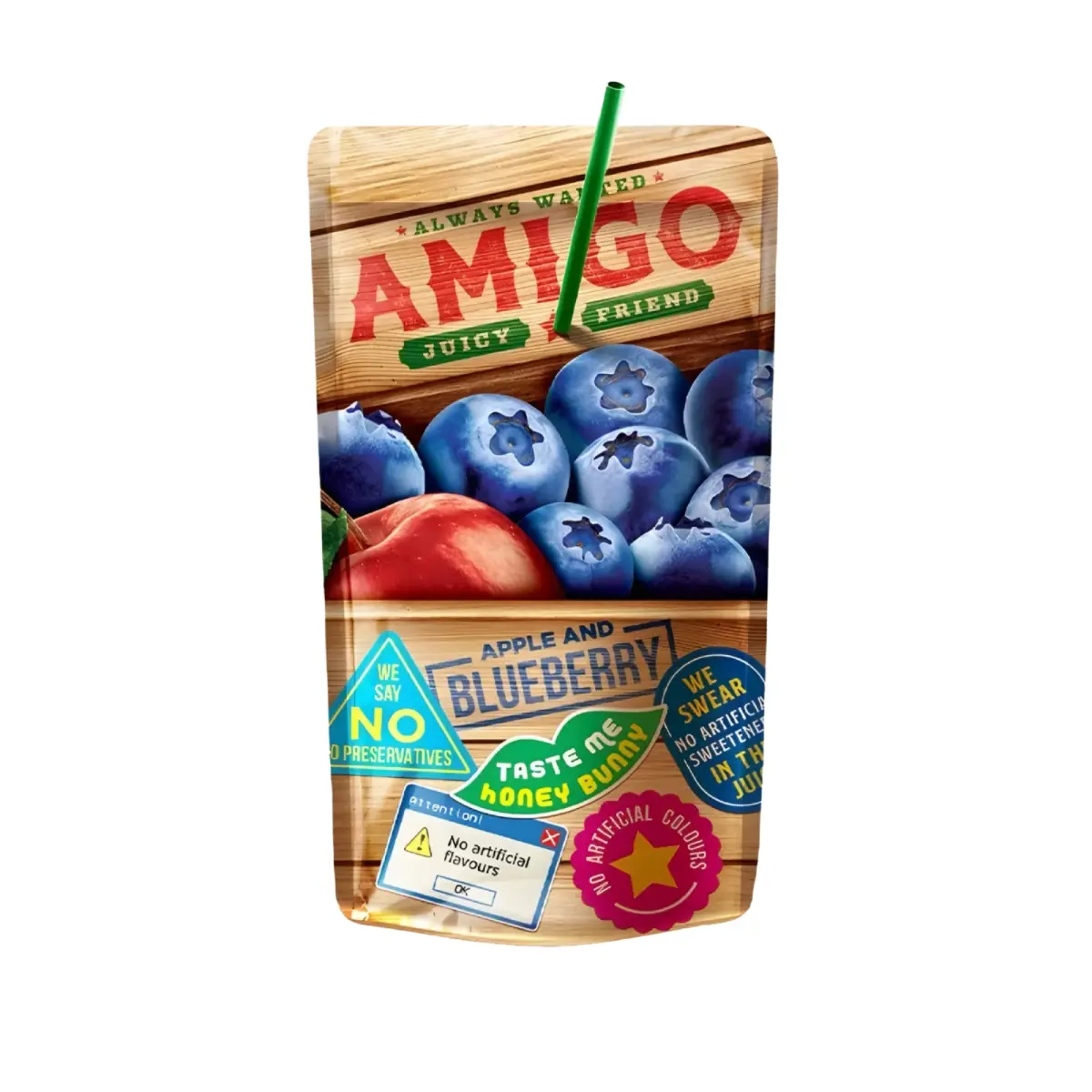 Amigo üdítőital szívószállal 200ml Áfonya (10% gyümölcs)