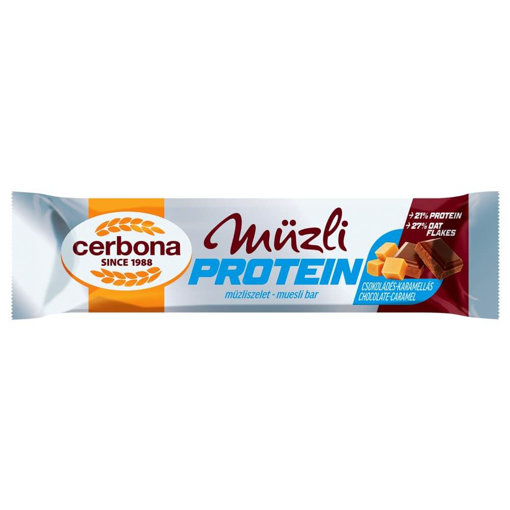 Cerbona Protein müzliszelet 35g csokoládés-karamellás